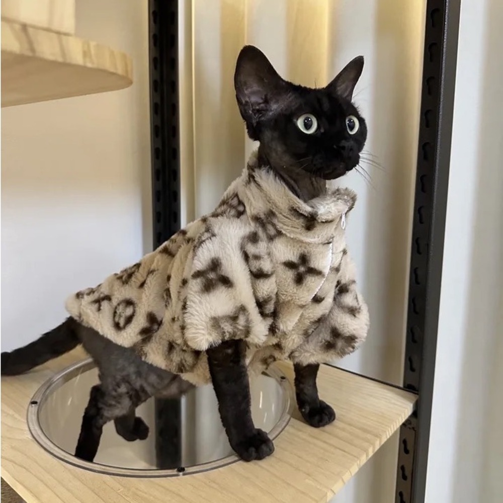 Dog Cat clothes autumn winter schnauzer fan Bichon teddy S M FA fur coat warm